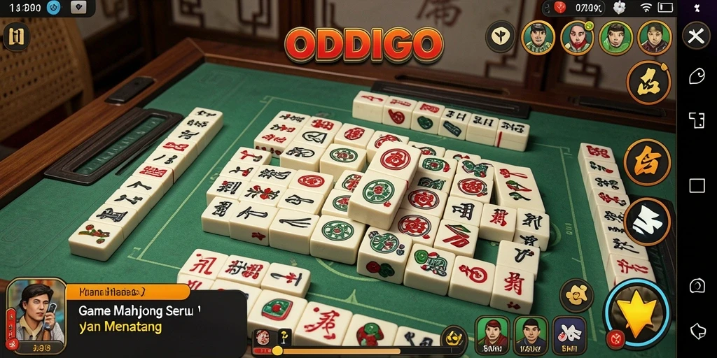 Tampilan gameplay ODDIGO yang memukau dan menantang di Mahjong.